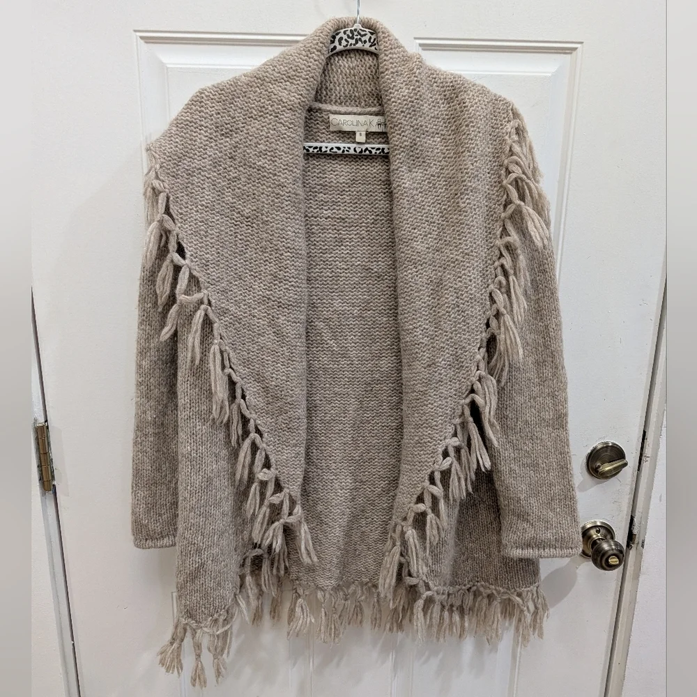 Carolina K | Sweaters | Carolina K Long Line Fringe Sweater | Poshmark